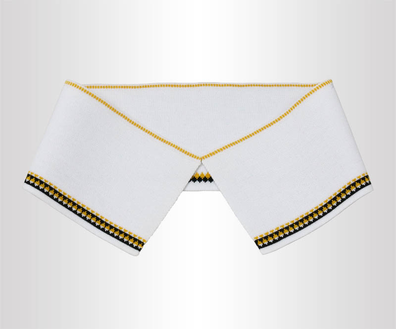 針織雙面白色帶小提花羅紋領(lǐng)橫機領(lǐng)廠家批發(fā)